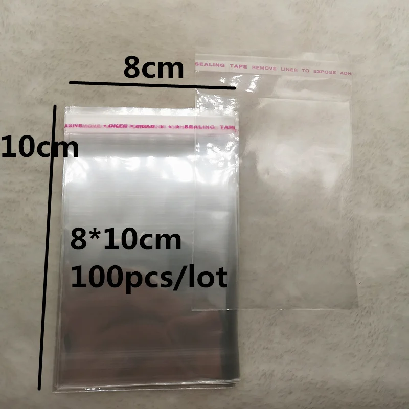 4x6-14x14cm различные модели герметичные полиэтиленовые пакеты прозрачные Opp пластиковые пакеты самоклеющиеся уплотнения ювелирных изделий делая мешок - Цвет: 8x10cm
