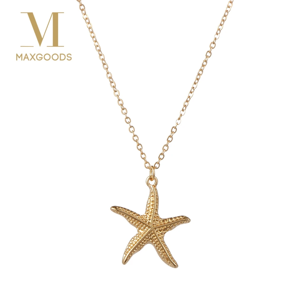 Модное ожерелье в виде раковины из сплава золотого цвета для женщин с подвеской