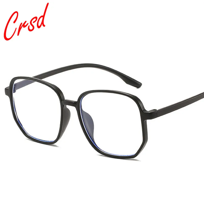 CRSD 2020 модный многоугольник прозрачная большая оправа Женская плоская