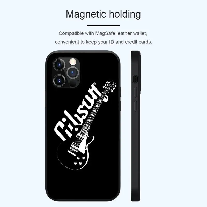 

Les Paul Gibson Guitar Phone Case for iPhone 11 12 pro XS MAX 8 7 6 6S Plus X 5S SE 2020 XR Soft silicone