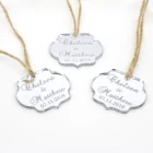 50 шт. персонализированных гравированных шоколадных любимых бирок, зеркальные акриловые бирки с именем на свадьбу, бирка для бутылки, украшение для вечеринки в честь будущей мамы