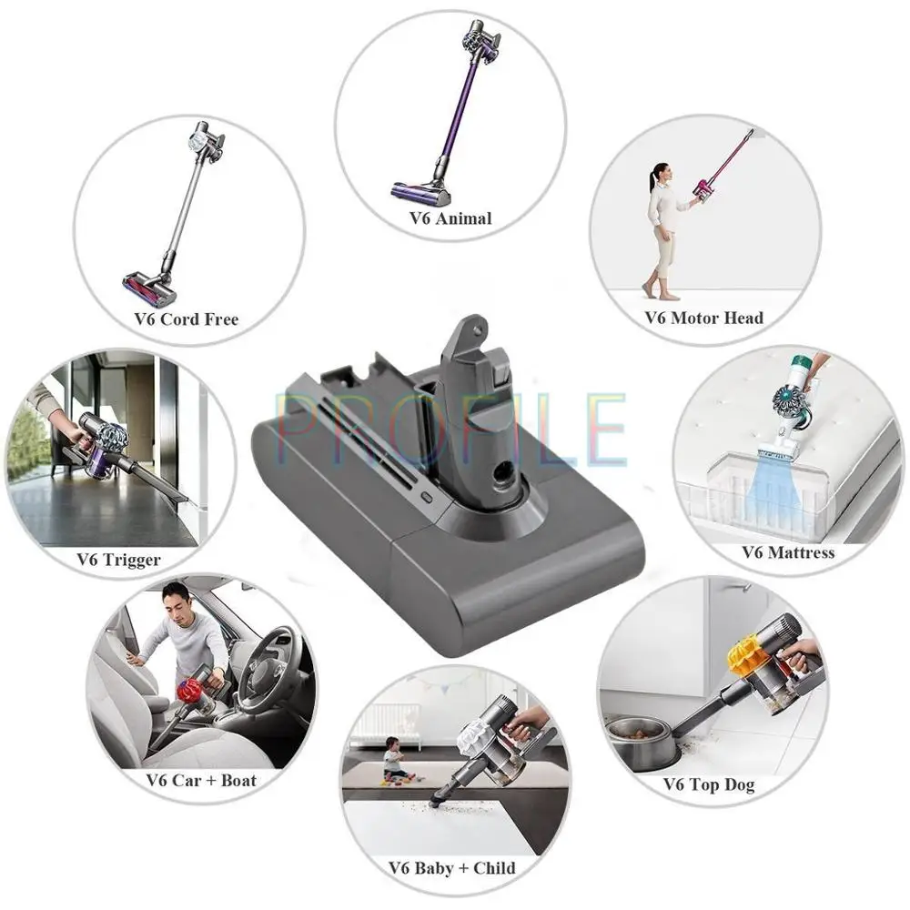 Сменный литий ионный аккумулятор 21 6 в 4000 мАч для пылесоса Dyson батарея 965874 Ач V6 Dc61