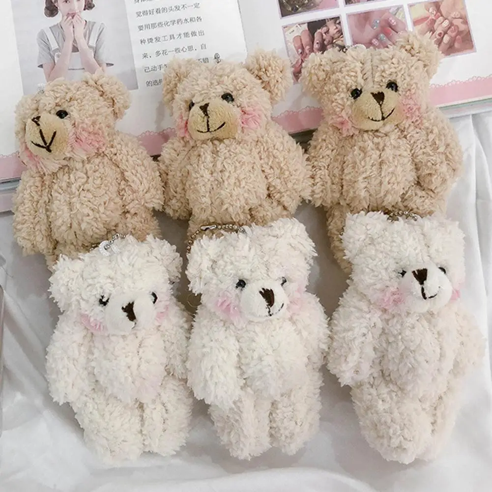 Милый медведь животное плюшевая кукла брелок подвесной кольцо для сумки