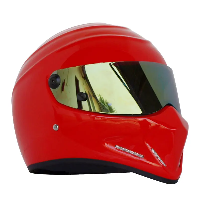 Мотоциклетный шлем в горошек классный черный Полнолицевой гоночный для езды на