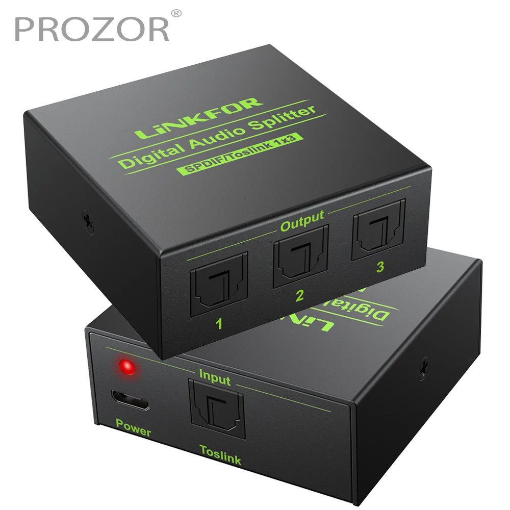 PROZOR Spdif Toslink оптический цифровой аудио сплиттер 3 способа для LPCM 2 0 DTS Dolby AC3 1 вход