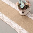 30*108 см льняная скатерть деревенская скатерть европейского стиля с кружевным боковым покрытием для свадебного банкета, украшения дома