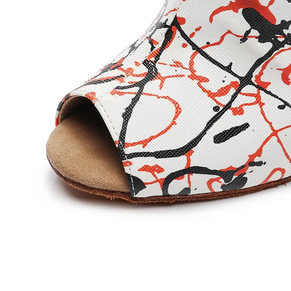 Женские танцевальные ботинки DKZSYIM для латиноамериканских танцев с молнией сзади