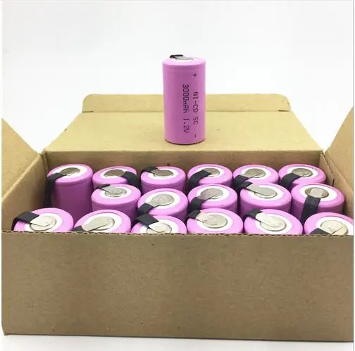 Pink 3000mAh 10 листов/партия отличного качества Ni-CD 3000mah Розовый 1,2 V 4/5 SC Sub C NiCd аккумулятор плоский верх, с этикеткой и бесплатной доставкой - Цвет: Pink 3000mAh