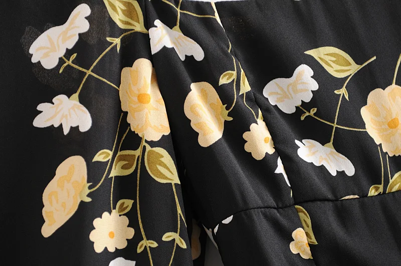 Bazaleas Fashion Half Sleeve Slim blusas 2020 Vintage Yellow Floral Print womens tops and blouse Chic blusa feminina | Женская одежда