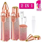 Электрический триммер для бровей 2-в-1 Эпилятор макияж безболезненно бровей мини бритвы Портативный лица для удаления волос для женщин depilato