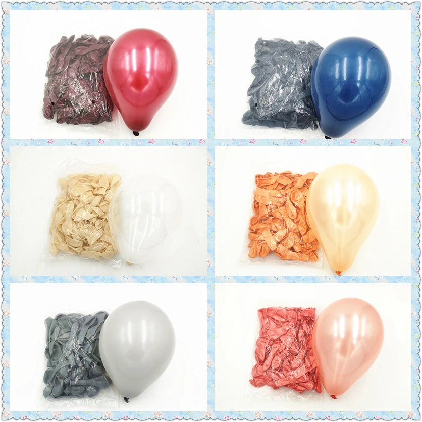 10/50 100 шт 5 дюймов жемчужно-розово-золотые латексные шары украшение для дня