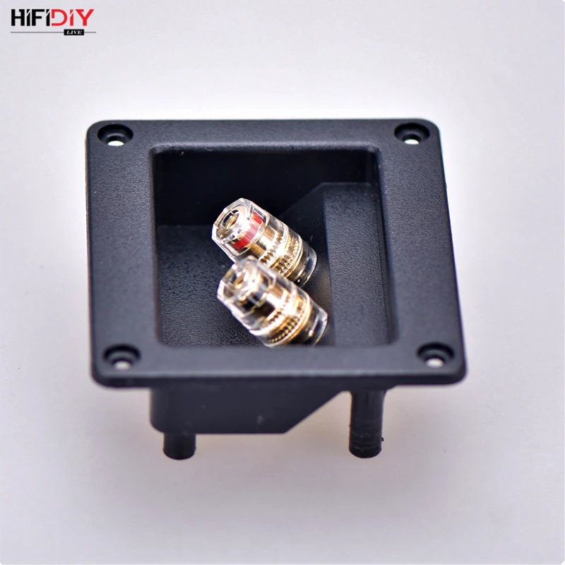 HIFIDIY LIVE speaker junction Box Speakers Terminal Shell 2 copper Binding Post Wire Cable Connector (Install Hole 75x55mm) | Электроника