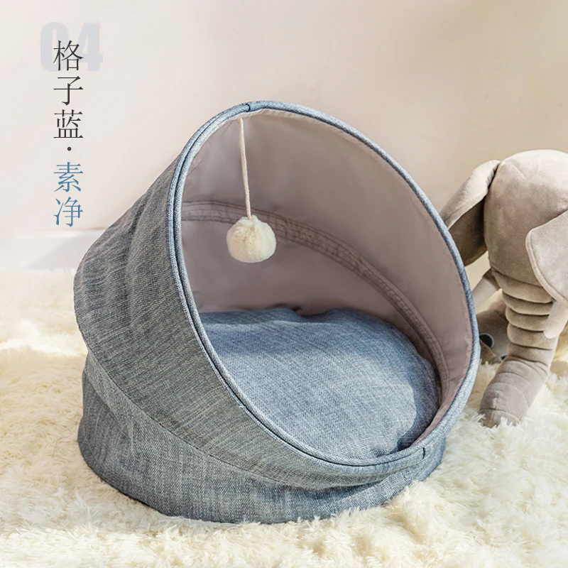 Lounge Radiator Cat Bed House Feutre Soft Foldable Washable Pet Cave Round Large Tent Cuna Mascota Products Winter 50M74 |
