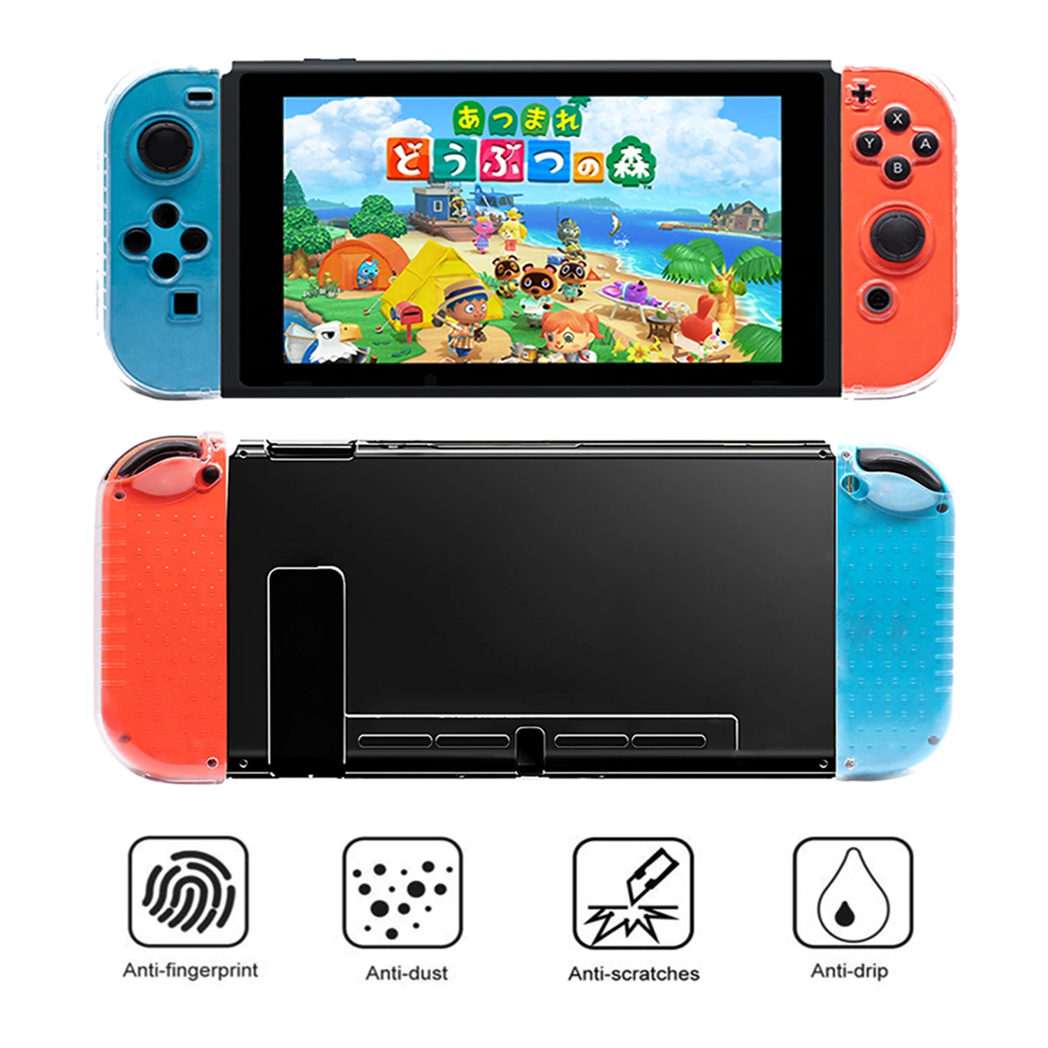 Прозрачный защитный жесткий чехол для ПК прозрачная задняя крышка нескользящий