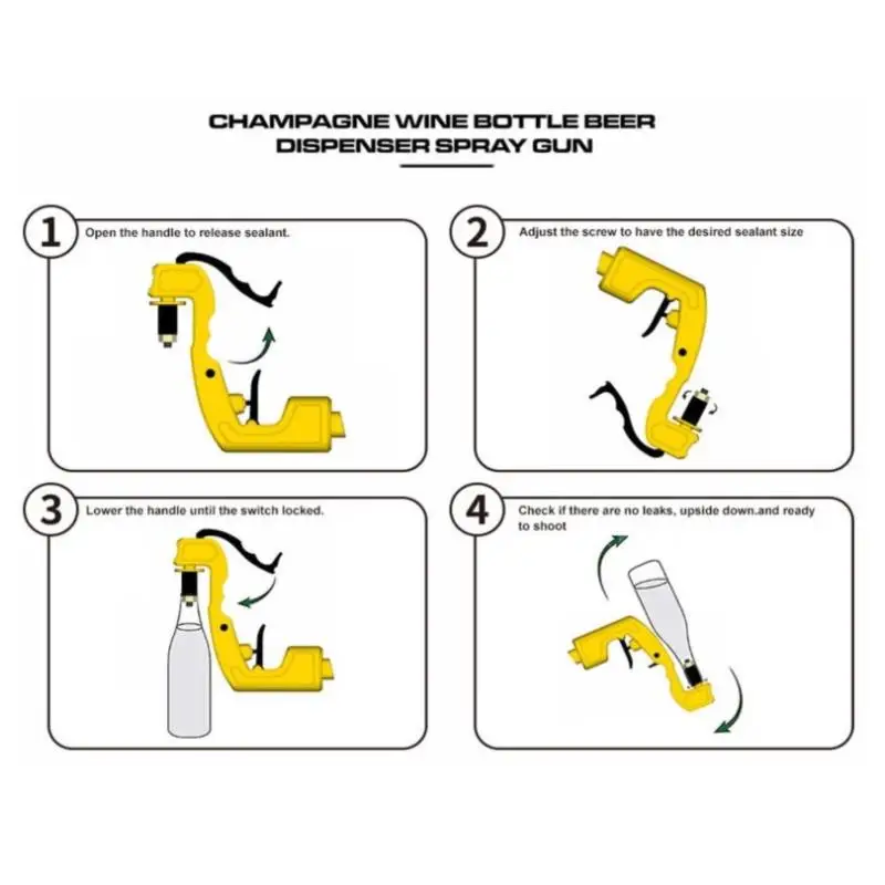 Пистолет для шампанского Crazy вечерние винный распылитель стопор пива эжектор