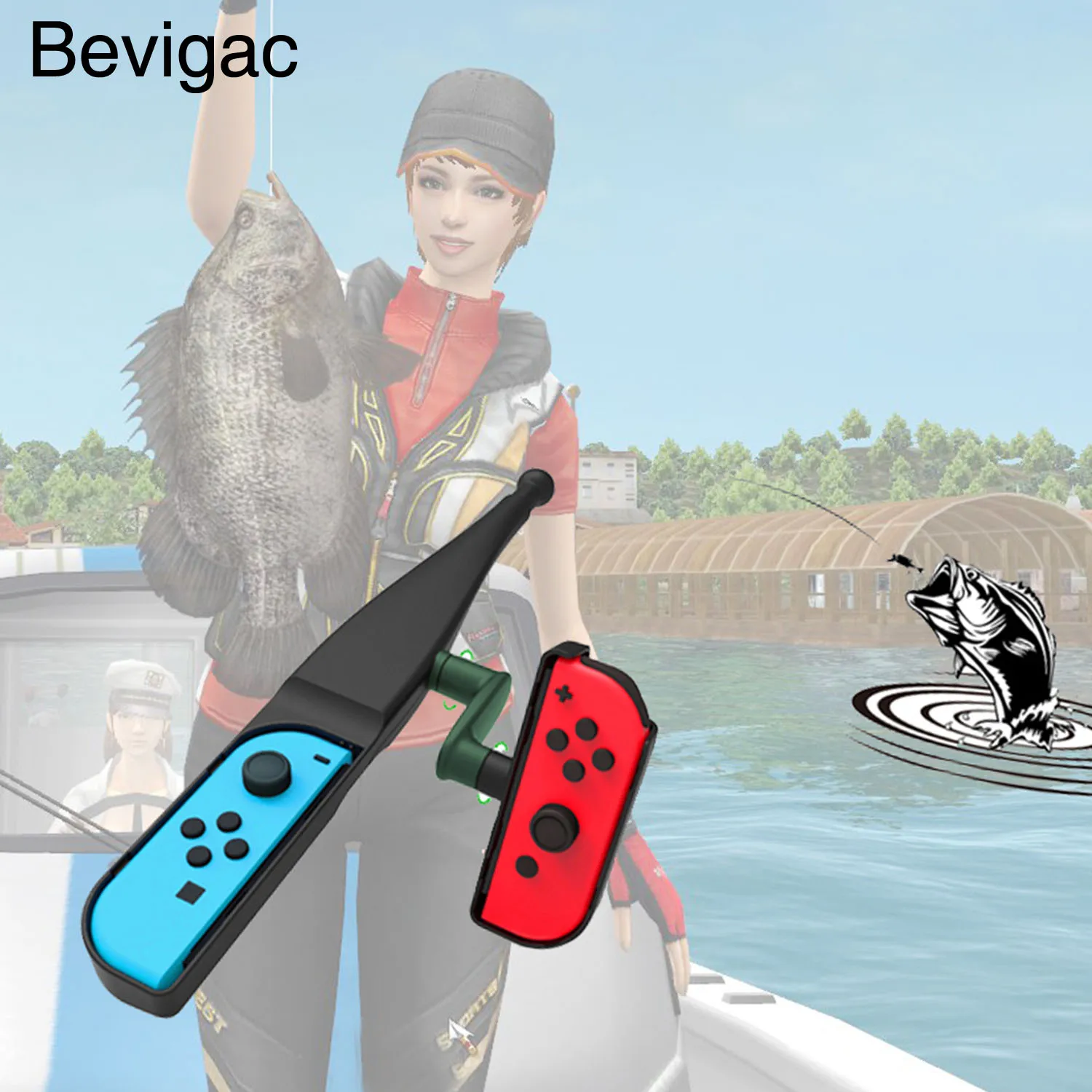 Bevigac Портативный двигаться Sebse удочка Рыба полюс опора для Nintendo Switch Joy Con консоль