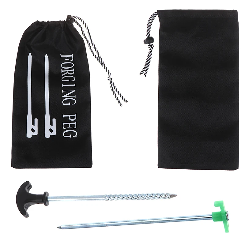 1pc 28cm/37cm/47cm Tent Peg Bag Outdoor Camping Accessories Hammer Wind Rope Pegs Nail Storage | Спорт и развлечения
