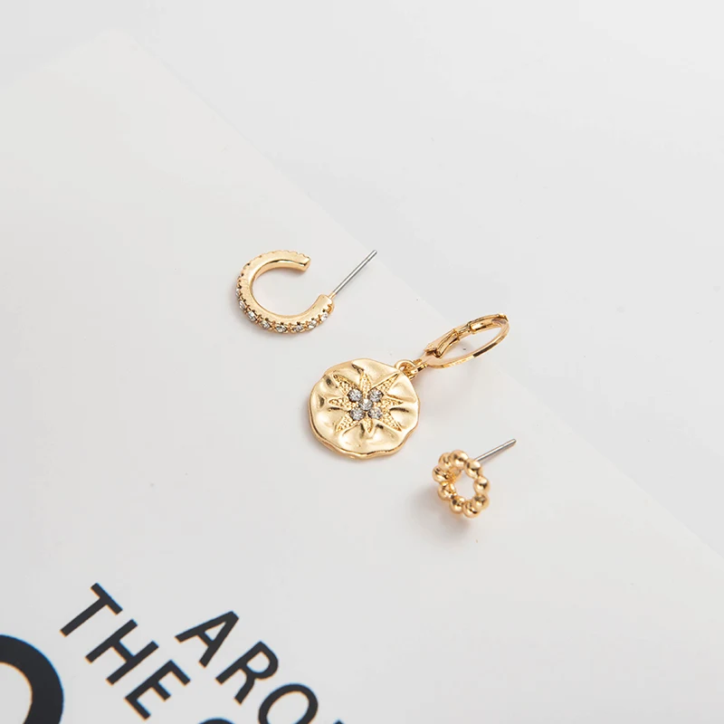 Wild &amp Free золотого цвета с рисунком Луна Звезды Комплект сережек для женщин