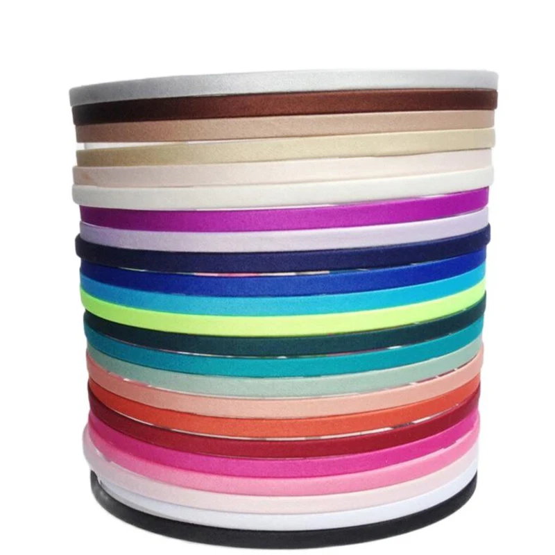 Резинка для волос однотонная с тканевым покрытием 5 мм 60 шт.|band for hair|hair bandheadband hair |