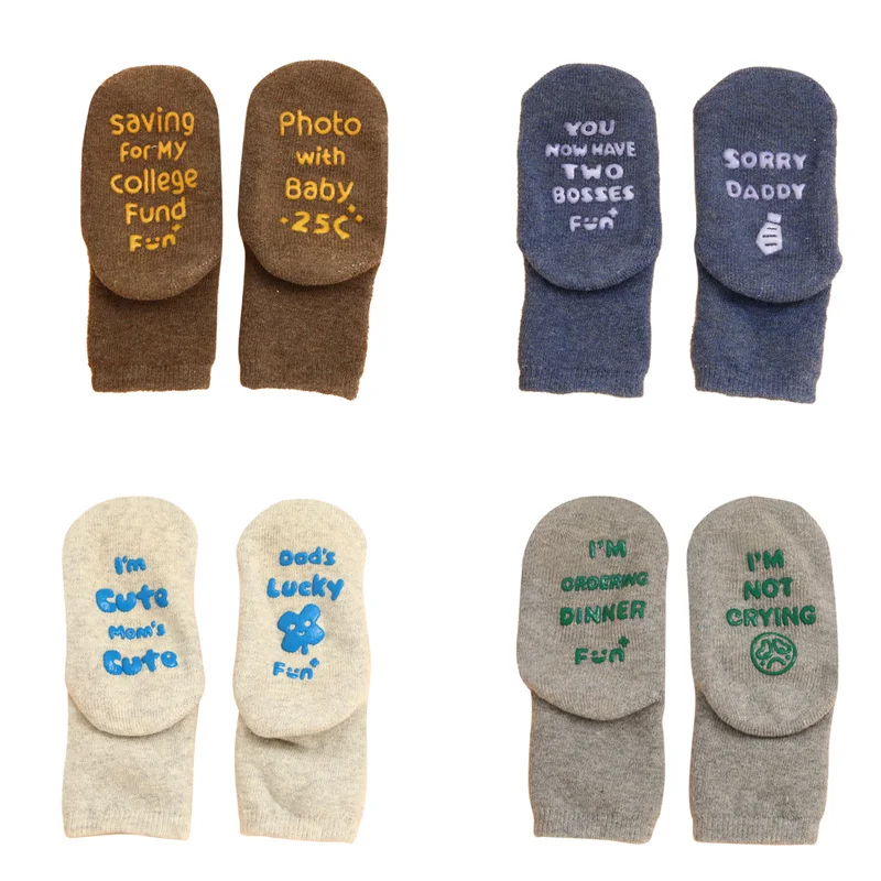 

New Baby Socks 0-1Y Non-slip Floor Short Socks Thick and Soft Baby Walk Learning Home Floor Socks Indoor Sport Breathable Cotton
