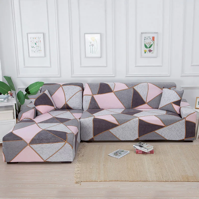 L Shaped Needs Order 2pieces Sofa Cover Slipcovers Elasticity Towel Armchair for Corner Protect Furniture | Дом и сад