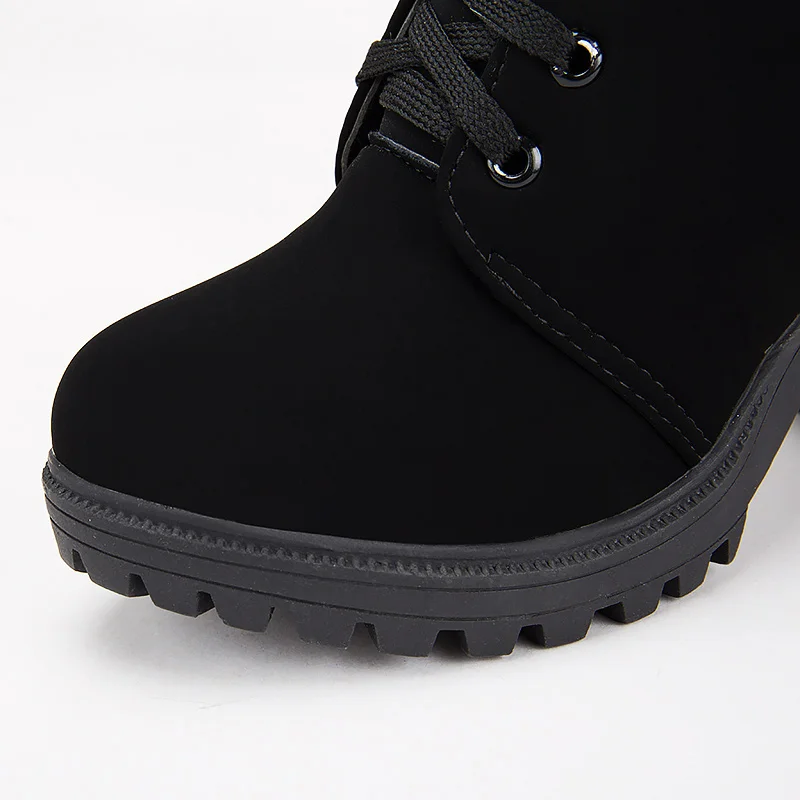 

New Fashion Lace Up Riding Women Boots 2019 New Winter Keep Warm High Heel Boots for Ladies Shoes Woman Snow Boots Wedge Boots