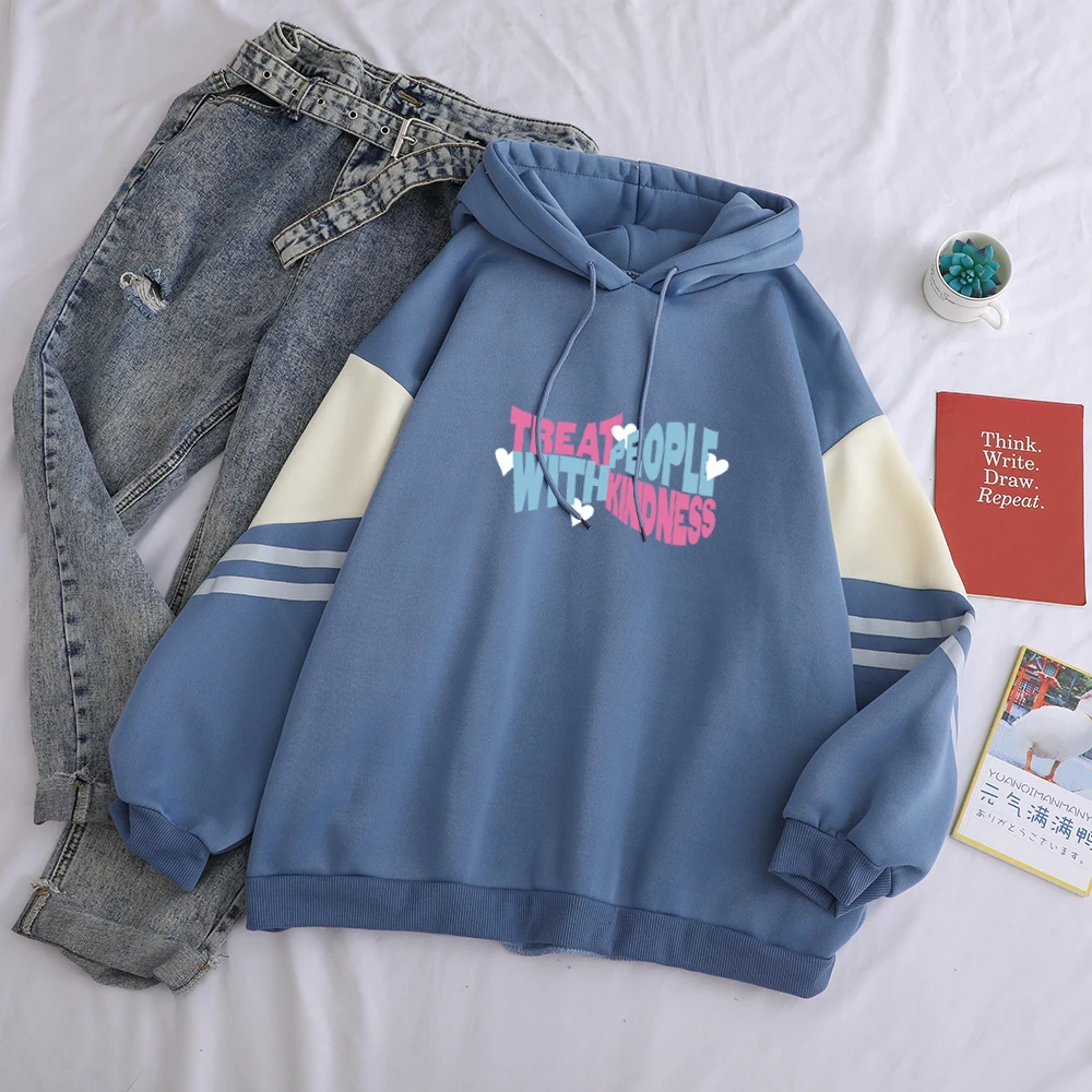 Толстовки TPWK с надписью Treat People Kindness толстые теплые флисовые толстовки большого