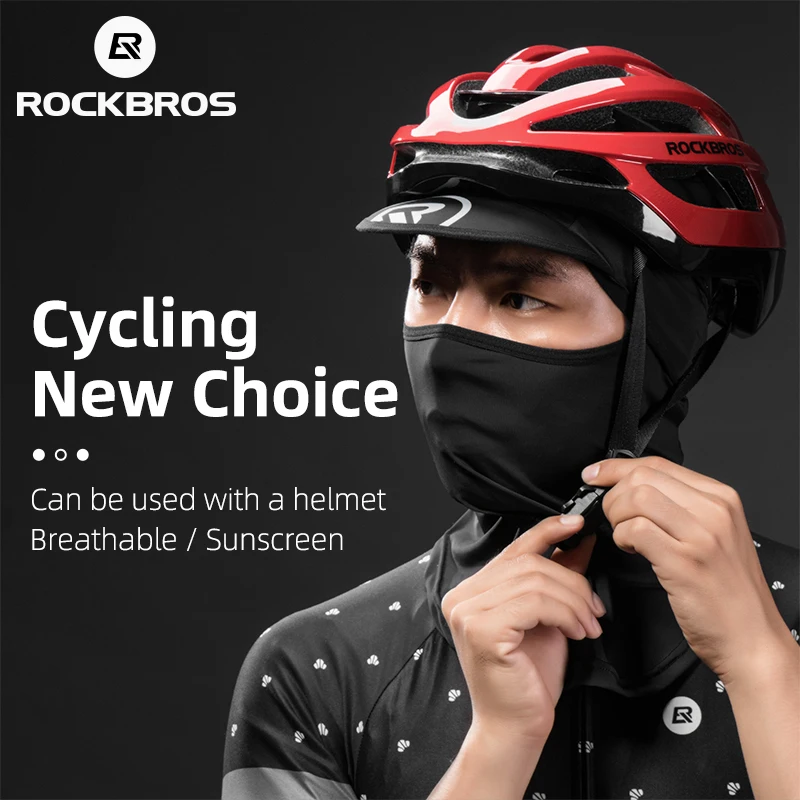 ROCKBROS Summer Cycling Sunscreen Cap Bandana Men Bike Ice Silk Anti-UV Hat Bicycle Outdoor Sport Motorcycle Fishing Face Mask | Спорт и