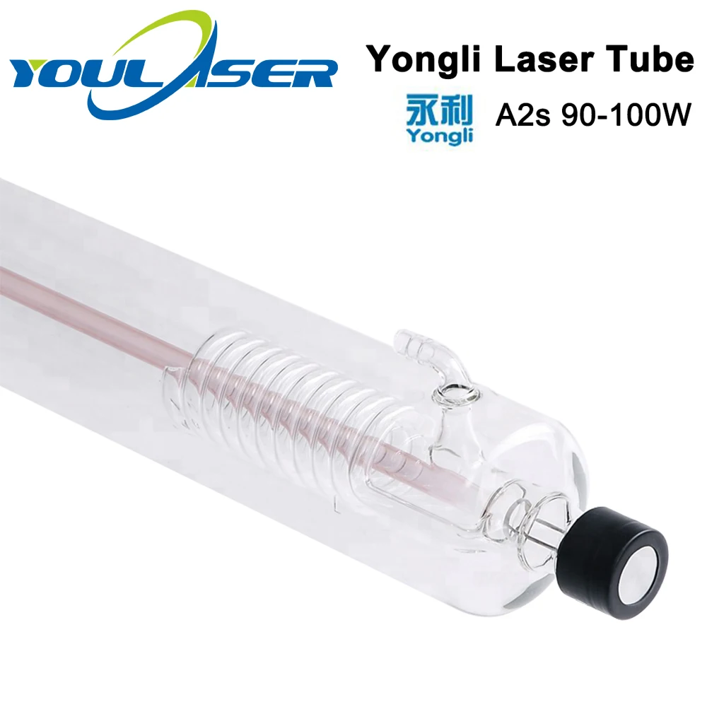 Yongli A2s 90W CO2 лазерная трубка Длина 1250 Dia.80mm для Лазерная гравировальная и режущая