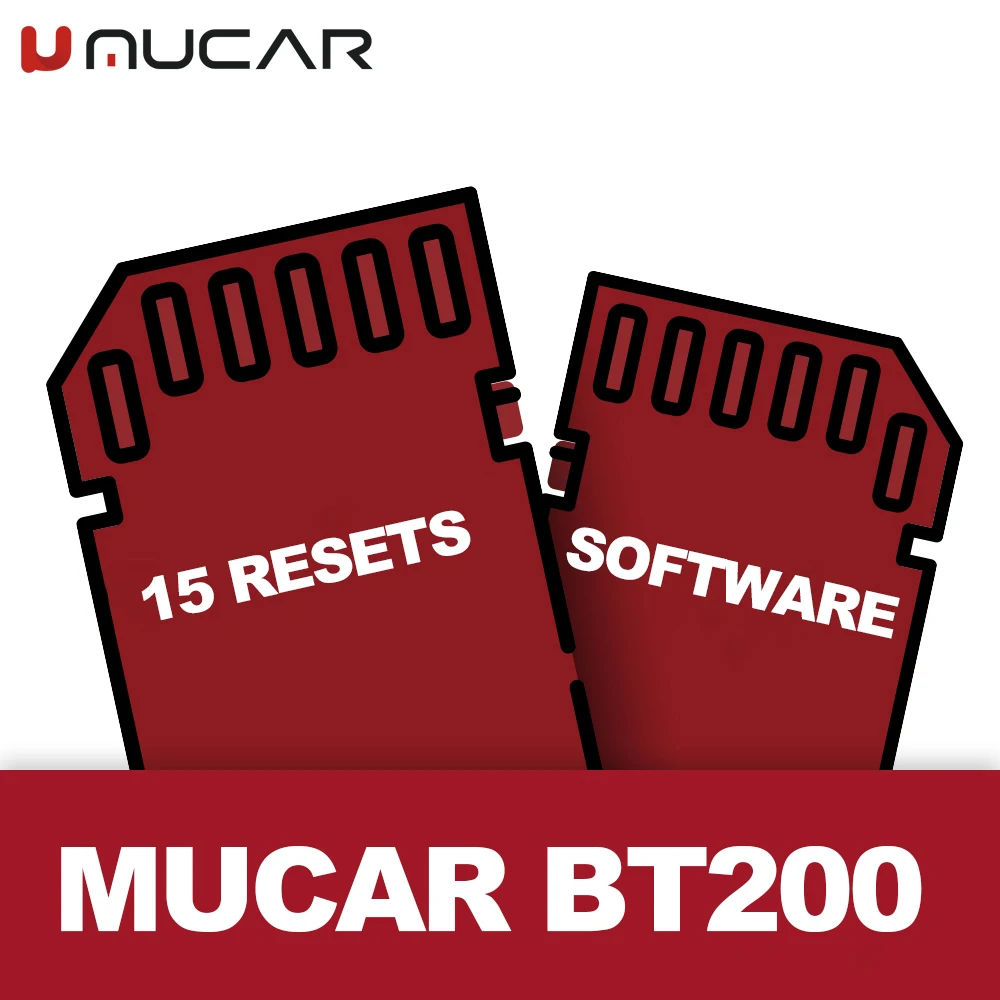 

Программное обеспечение MUCAR BT200 15 Resets, 1 год бесплатное открытие в течение 24 часов для всех автомобилей, 15 сбросов, Программное активация прог...