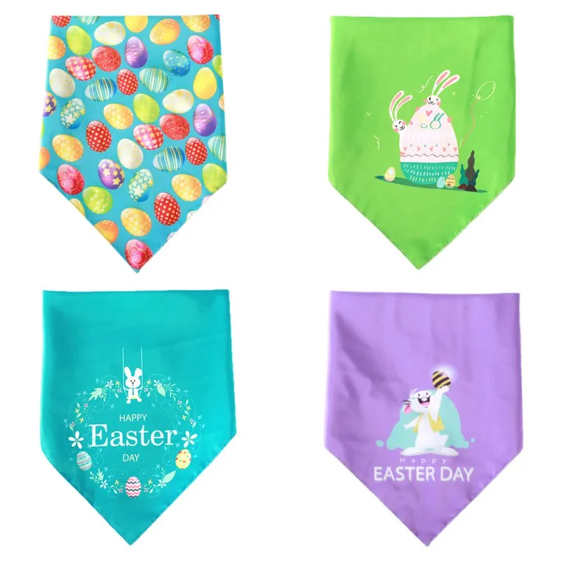 

Dog Cat Bandana Bibs Easter Decoration Cute Puppy Dog Scarf Adjustable Personalized Dog Bandanas Pet Supplier