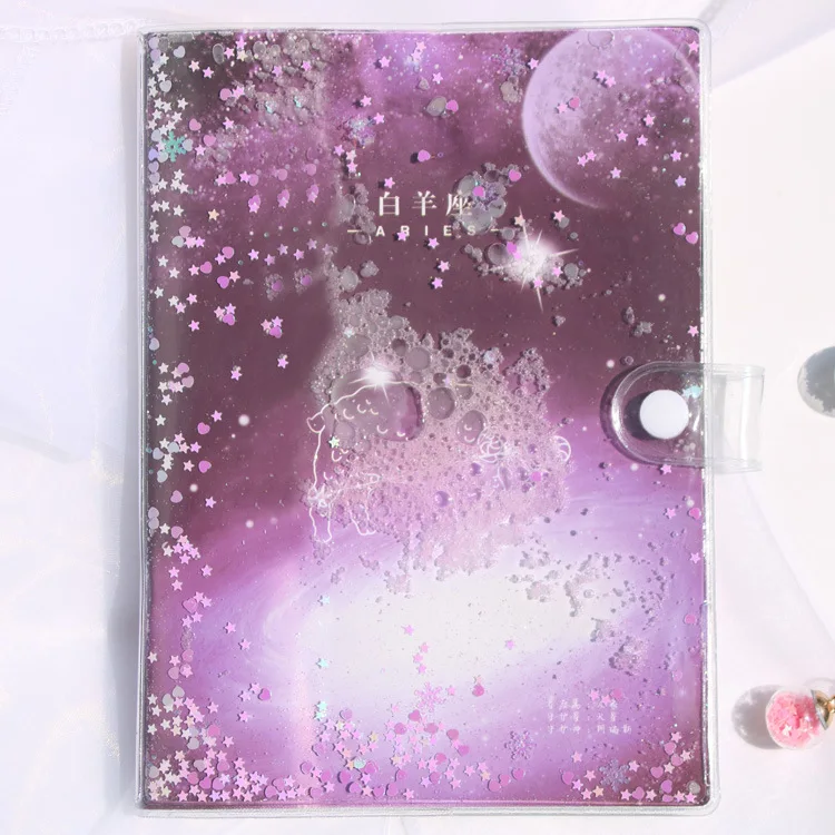 Aries Kawaii 12 Созвездие зыбучие пески Обложка блокнот ежедневник планировщик блокнот-органайзер школьные канцелярские принадлежности для мальчиков и девочек - Цвет: Aries