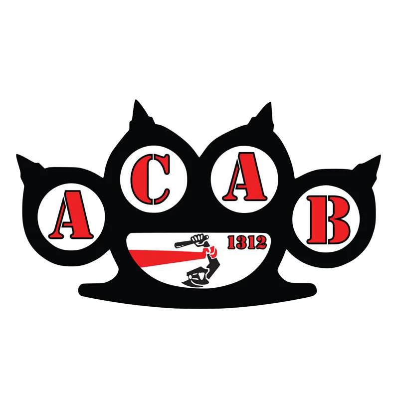 

Funny Car Sticker ACAB 1312 Sticker Waterproof Motorcycle Decal Art Pattern Accessories PVC 16cm X 9cm