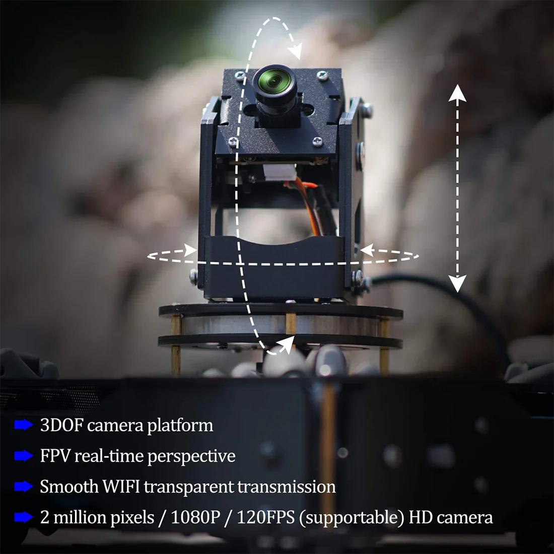 Интеллектуальный робот AI автомобильный комплект с Wi-Fi видео для Raspberry Pi (без
