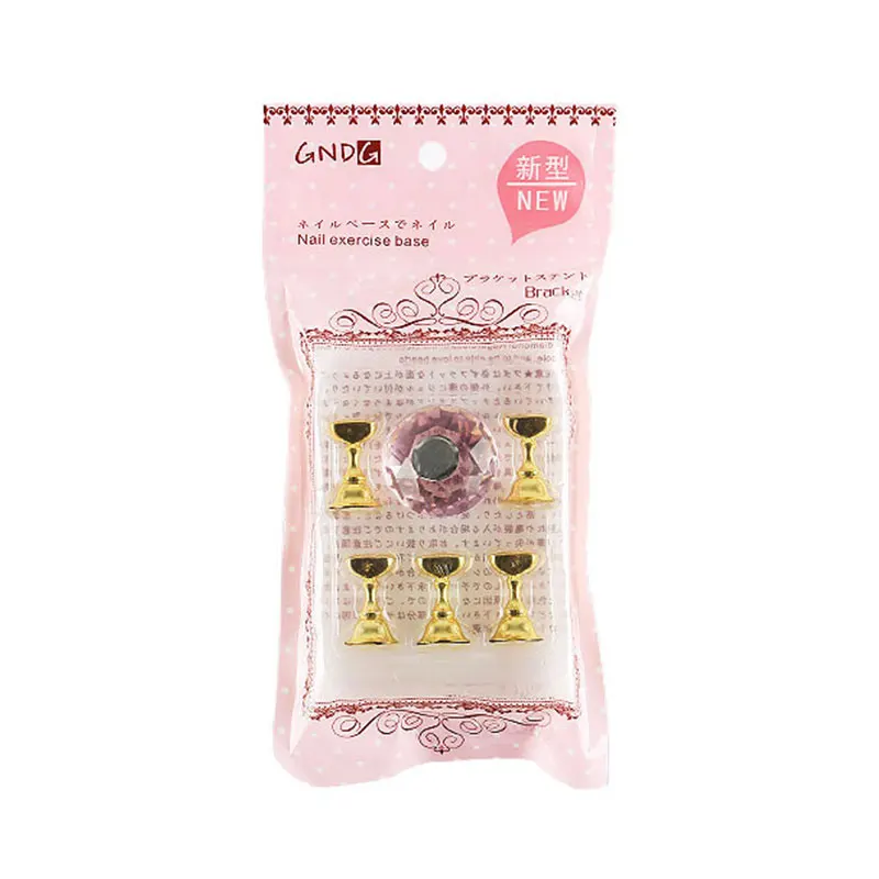 Подставка для демонстрации ногтей стойка искусственных фиолетовая розовая