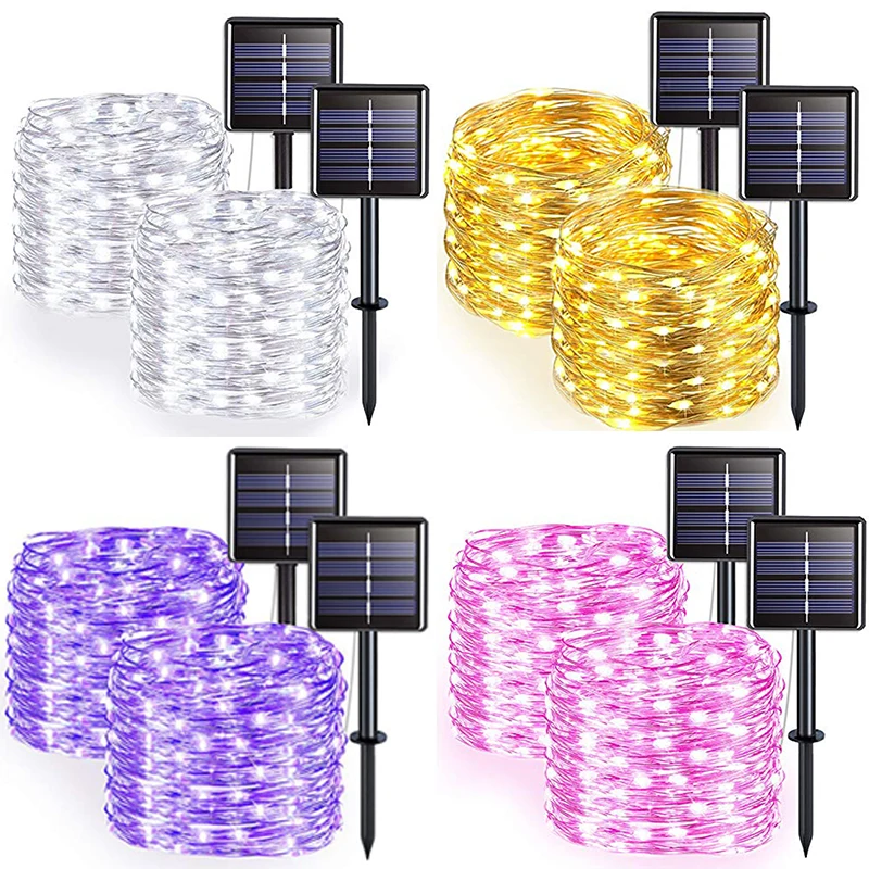 

Solar String Fairy Lights 10m 100LED / 5M 50 LED Waterproof Outdoor Garland Solar Power Lamp Christmas For Garden Decoration