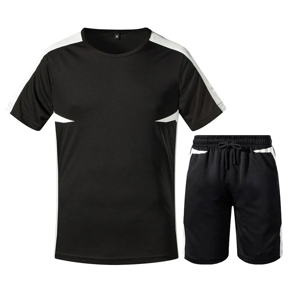 Хлопковые быстросохнущие мужские спортивные футболки для бега костюмы