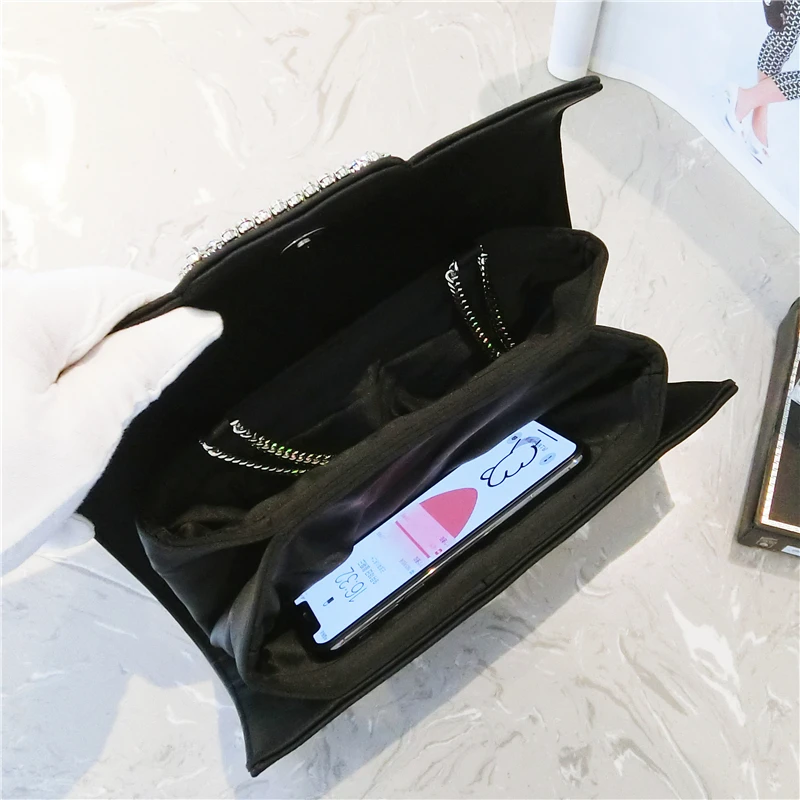 Женский роскошный жесткий чехол с бриллиантом сумка кошелек из мягкого шелка