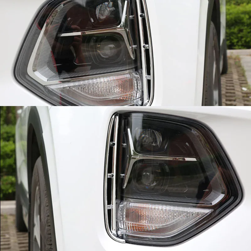 

Car Headlight Air inlet Frame Bumper Spoiler Diversion Air Inlet Decorative strip For Hyundai Santa Fe 2019 2020 2021