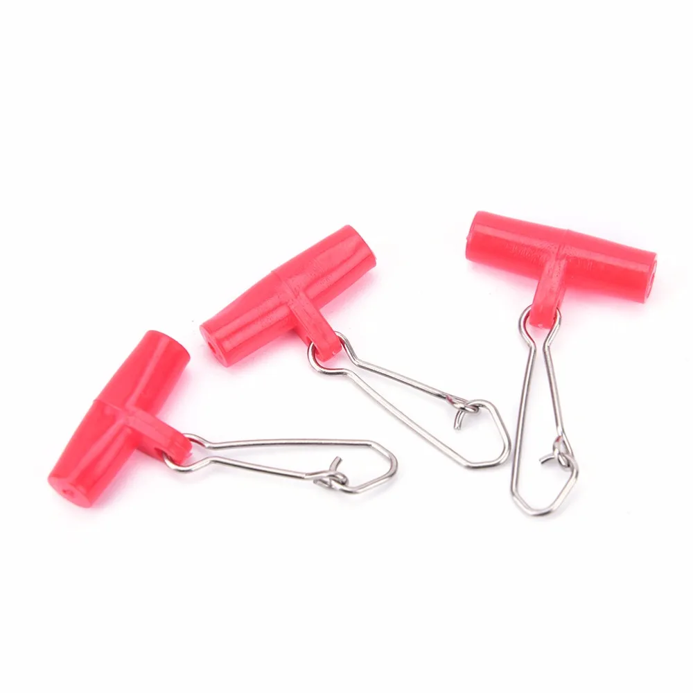 

10x Fishing Sinker Slip Clips Plastic Head Swivel With Hook Snap Slide Swivels