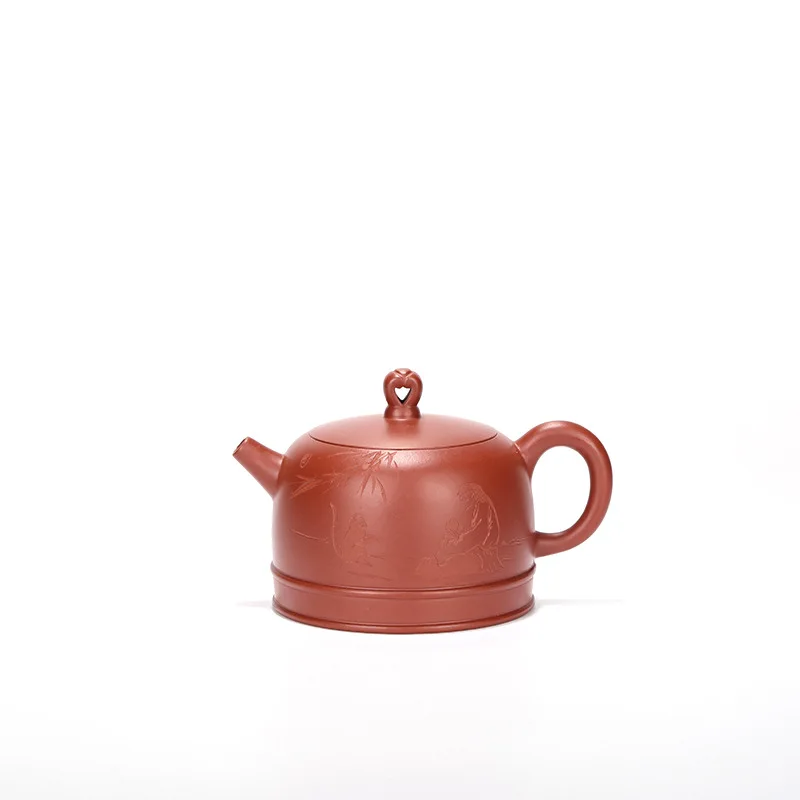 

Немецкий чайник Dahongpao Zisha, чайник ручной работы из исинской глины, чайная посуда кунг-фу, фиолетовая глина, посуда для питья, зеленый, черный, ...