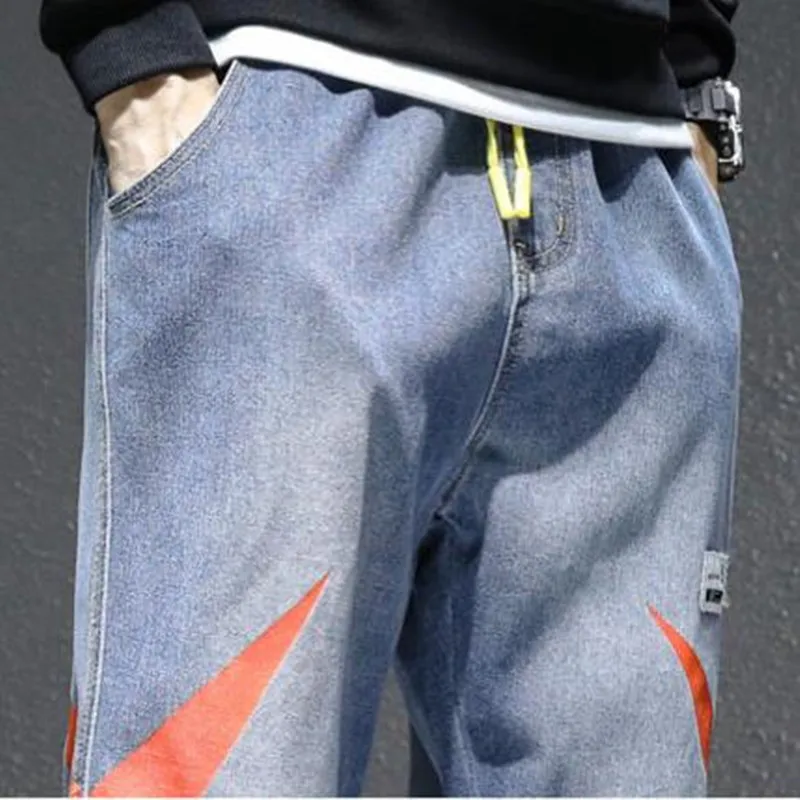 

2021 New Streetwear Hip Hop Cargo Pants Men's jeans Cargo Pants Elastic Harun pants Joggers Pants In Autumn and Spring Men Cloth