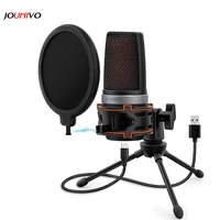 usb computer microphone cardioid condenser mic for desktop pclaptop with pop filter anti vibration shock mount mute button