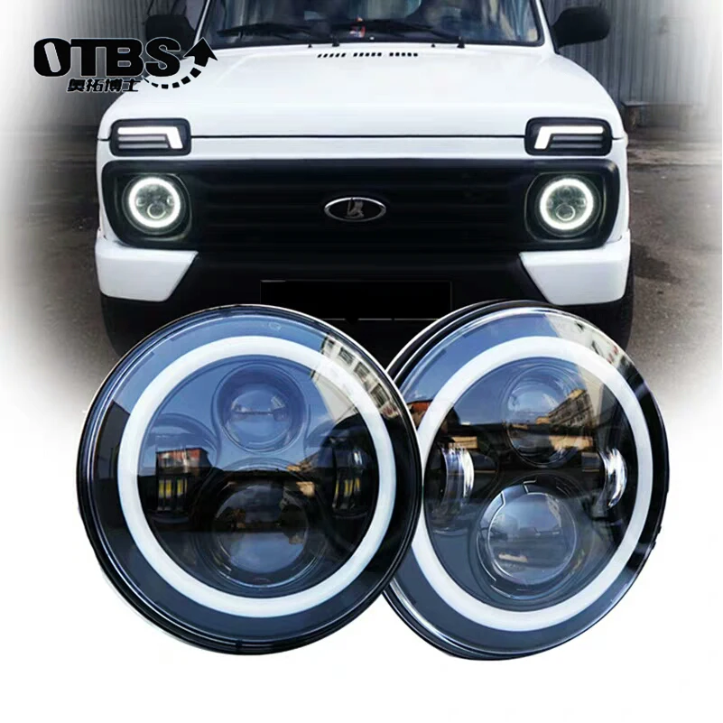 Для Lada Niva 7 дюймовый светодиодный головной светильник Hi/ближнего и дальнего света