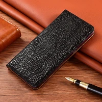 crocodile claw genuine leather case cover for infinix hot 9 10 10i 10t 10s 11 11s lite play wallet flip cover