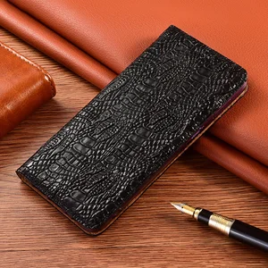 crocodile claw genuine leather case cover for infinix hot 9 10 10i 10t 10s 11 11s lite play wallet flip cover