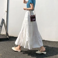 cheap wholesale 2021 spring summer autumn new fashion casual sexy women skirt woman female ol long skirt pleated skirt fy2139