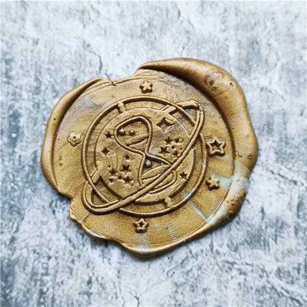 С изображением луны и звезд песочные часы головка штемпеля из Фотофон в ретро