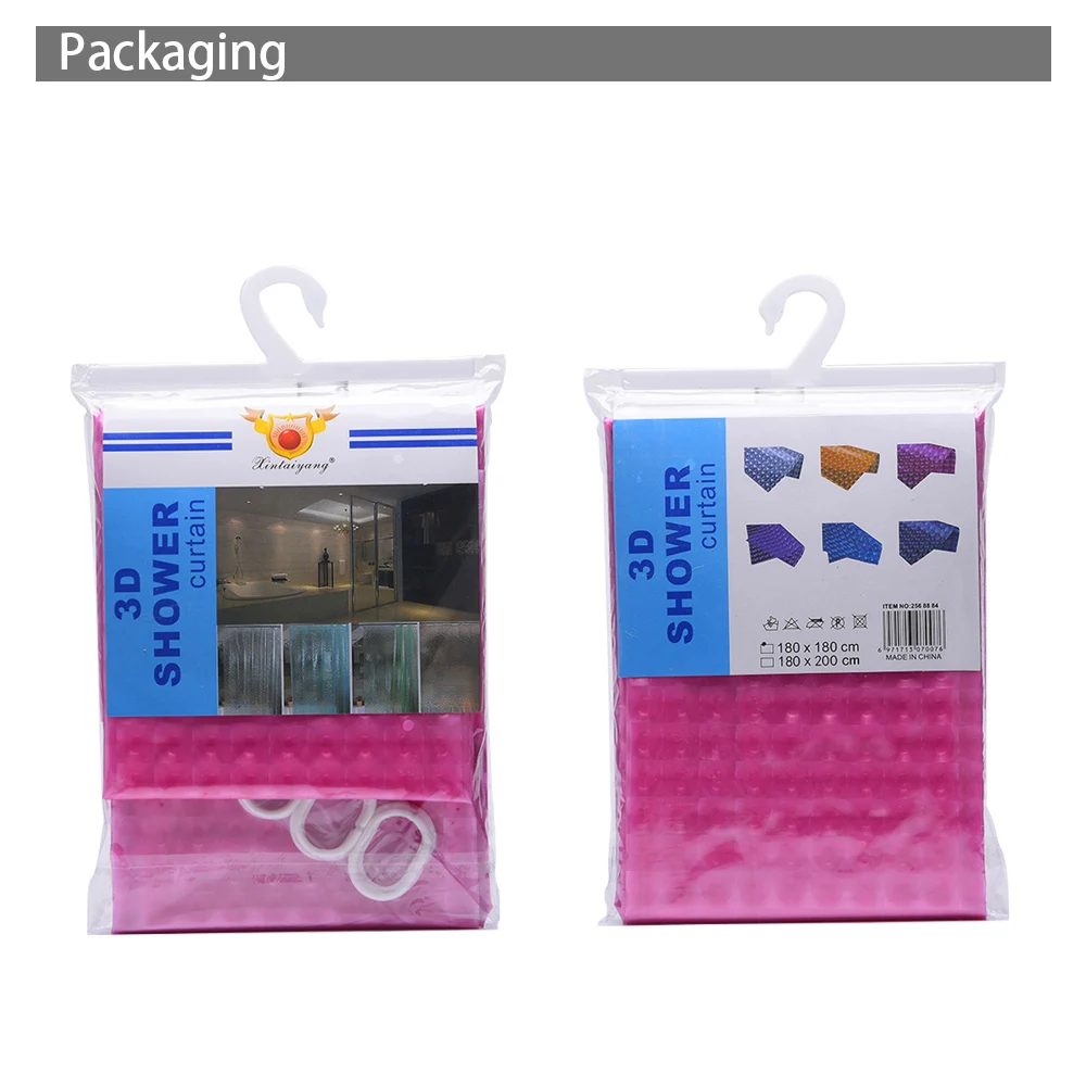 modern transparent waterproof 3d shower curtain bathing sheer for home decoration bathroom accessaries douchegordijn 12 hooks free global shipping