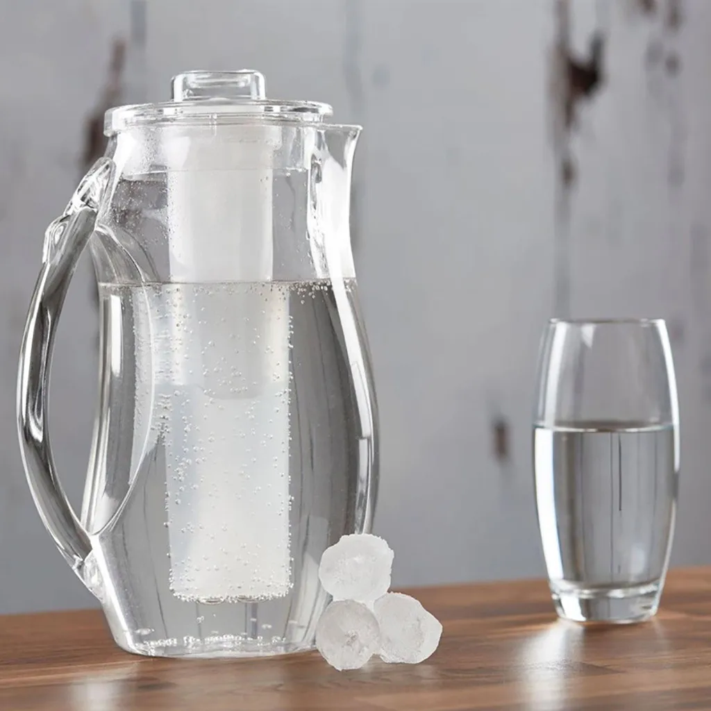 ice kettle Fruit Infusion Flavor Juice Pitcher Drinking Container Jar jug 2.9 qt Clear NEW 18x15x26.5cm Drop shipping#1982